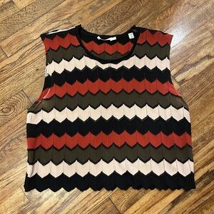 A.L.C. Multicolor Chevron Tank Top